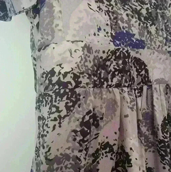 Banana Republic Petite Dress Gray Abstract Size 12P - Picture 9 of 15